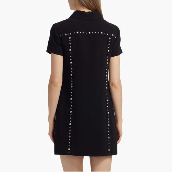 Cinq à Sept Florencia Studded Mini-Shirtdress Black - Picture 4 of 7